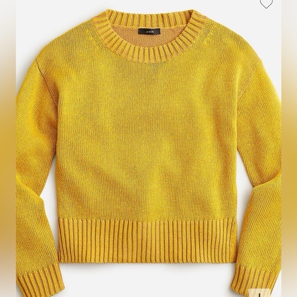 J. Crew Sweaters - 3X J. Crew Women's Linen Cotton Yellow Taupe Crewneck Sweater